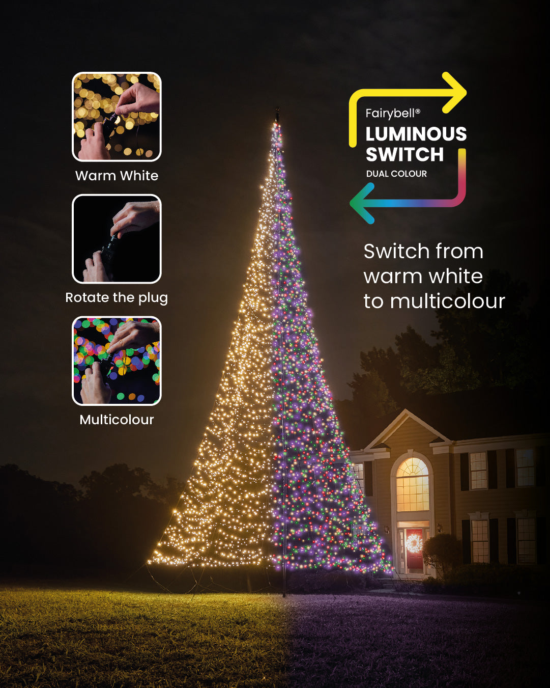 Fairybell Luminous Switch | 10 metres | 8,000 LED lights