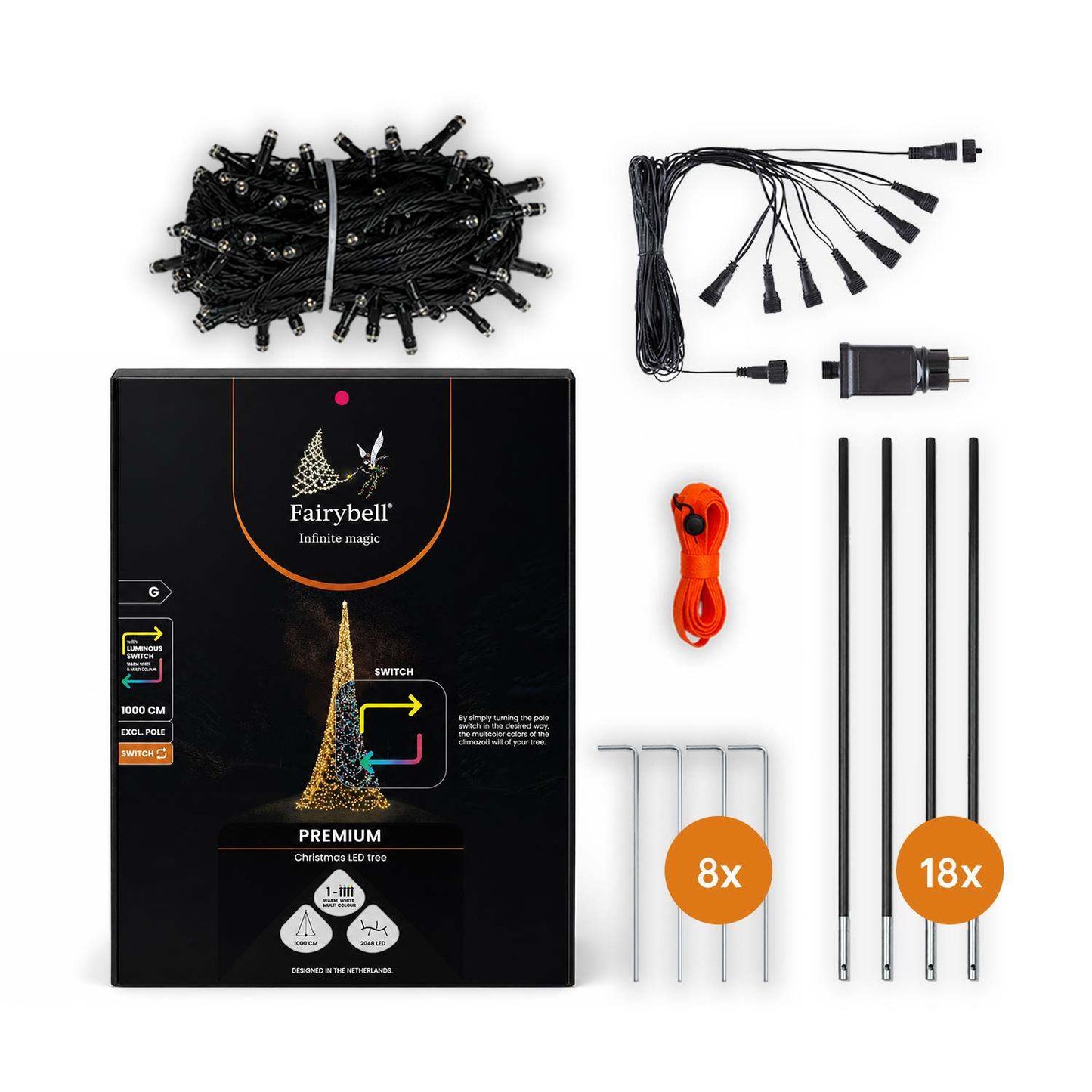 Fairybell Premium | 10 Metre | 2048 LED Lights | Luminous Switch |