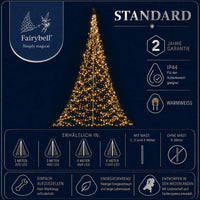 Fairybell Standard | 6 metre | 1200 LED lights | Including pole | Warm white