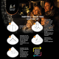 Fairybell Premium | Deurkerstboom | 2,1 meter | 120 LED-lampjes | Luminous Switch |