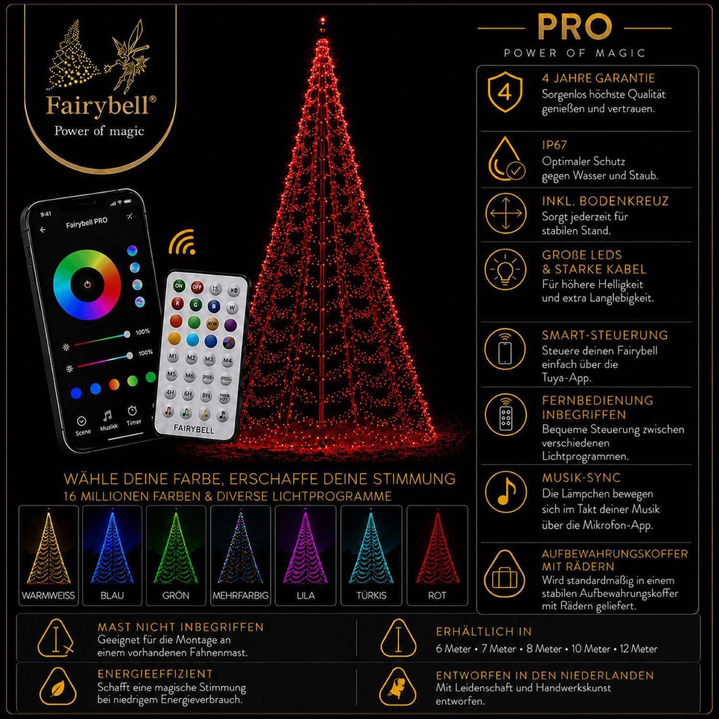Fairybell Pro | 12 Metre | 2048 LED Lights | Smart Magic |