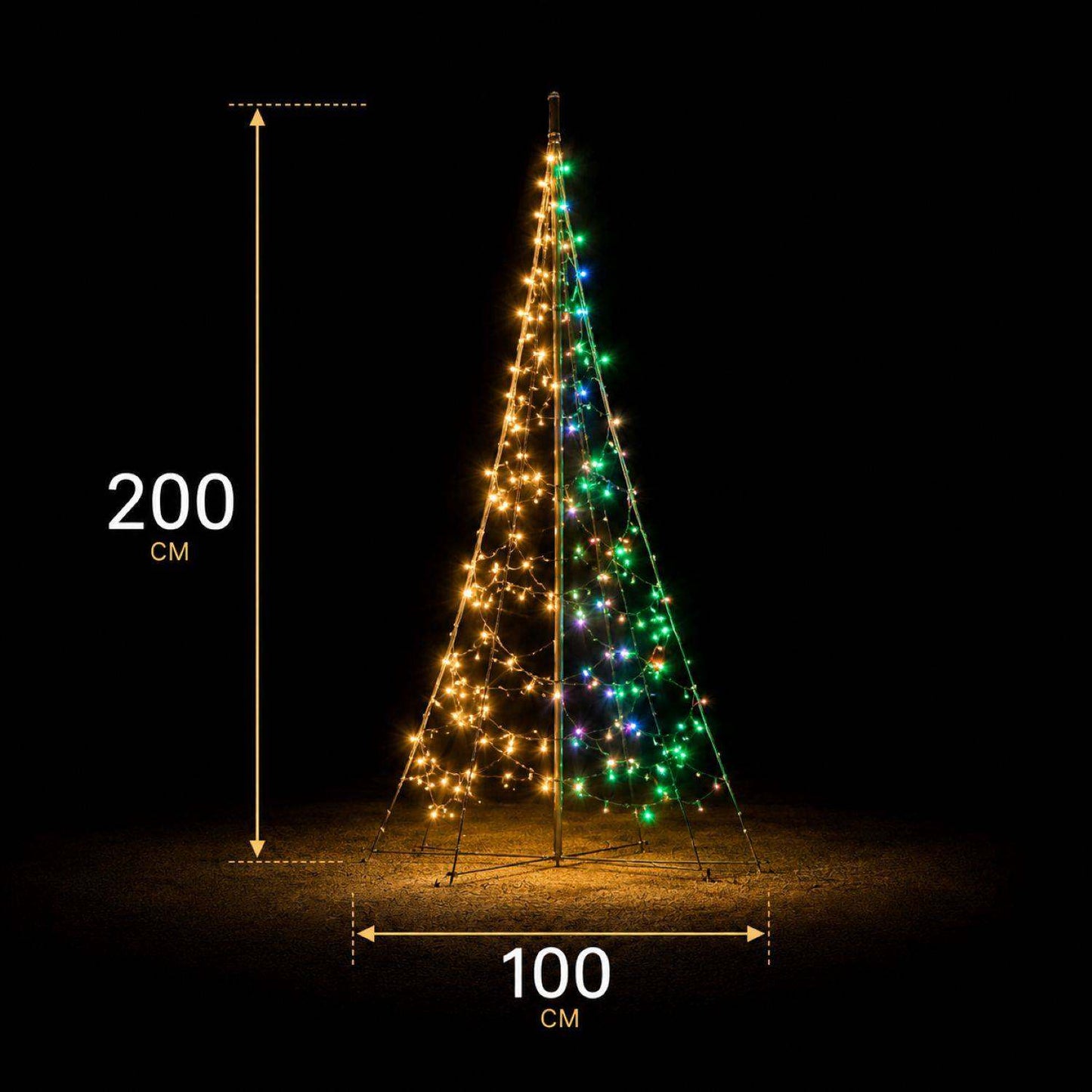 Fairybell Premium | 2 metre | 256 LED lights | Including pole | Luminous Switch | All Surface