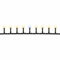 Row of warm white bulbs on the Fairybell Standard 4 metre Twinkle with one bulb flashing white from the twinkle effect