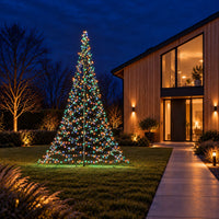 Fairybell Premium 3 metre in multicolour via Luminous Switch in the garden of a modern timber house