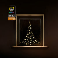 Fairybell Premium | Window Christmas Tree | 1.25 metre | 64 LED lights | Luminous Switch |