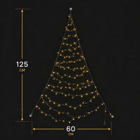 Dimension drawing of the Fairybell Premium Window Tree 1.25 metre showing a height of 125 cm and a width of 60 cm
