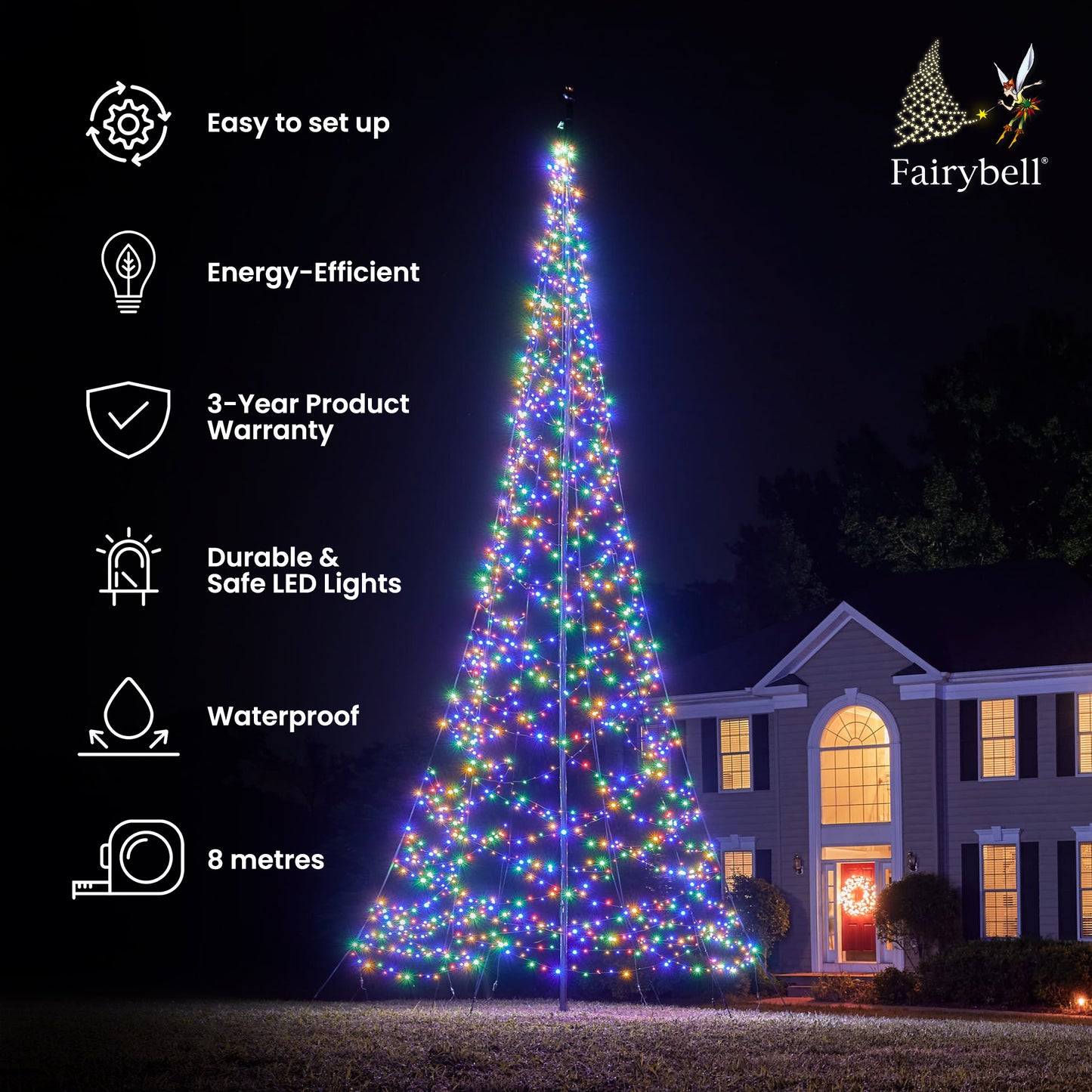 Fairybell | 8 metres | 1,500 LED lights | Multicolour