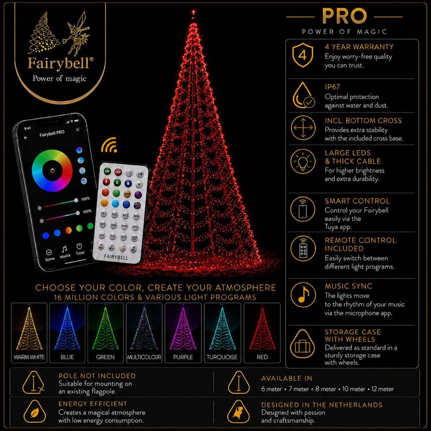 Fairybell Pro | 12 Metre | 2048 LED Lights | Smart Magic |