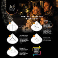Fairybell Premium | Deurkerstboom | 2,1 meter | 120 LED-lampjes | Luminous Switch |