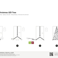 Fairybell | Deurkerstboom | 210 cm | 120 LED-lampjes | Twinkling