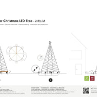 Fairybell | 4 meter | 400 LED-lampjes | Inclusief mast | Warm wit